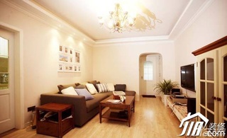美式乡村风格公寓简洁3万-5万90平米客厅沙发效果图