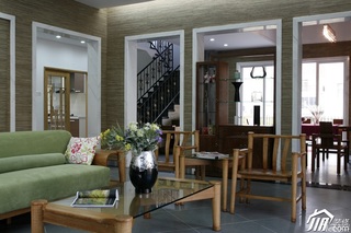 新古典风格别墅古典暖色调富裕型客厅沙发图片