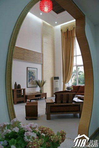 新古典风格别墅古典暖色调富裕型客厅设计
