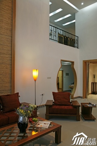 新古典风格别墅古典暖色调富裕型客厅沙发效果图