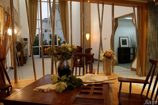 新古典风格别墅古典暖色调富裕型茶室隔断设计图