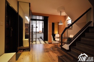 简约风格公寓富裕型楼梯设计图