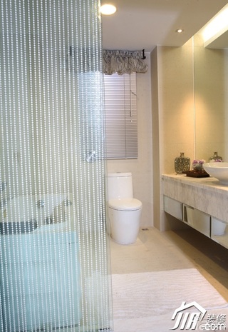 欧式风格三居室大气白色富裕型120平米淋浴房效果图