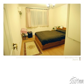 日式风格公寓舒适经济型卧室床效果图