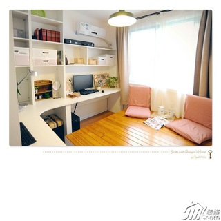 日式风格公寓简洁经济型书房地台书桌图片