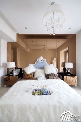 新古典风格三居室大气白色富裕型120平米卧室床图片