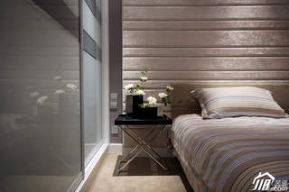 新古典风格三居室大气白色富裕型120平米卧室床效果图