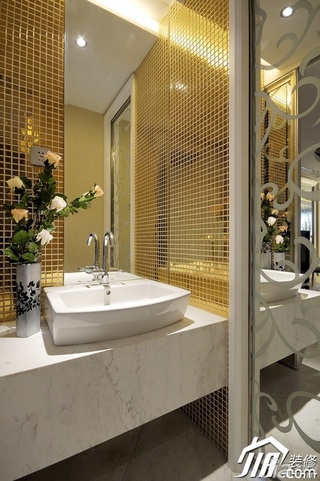 新古典风格三居室大气白色富裕型120平米洗手台效果图