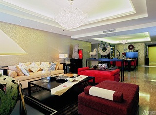 新古典风格公寓古典豪华型140平米以上客厅沙发效果图