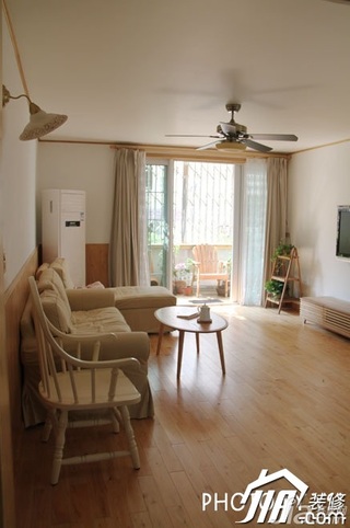 田园风格公寓小清新经济型80平米客厅沙发图片