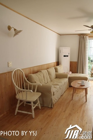 田园风格公寓小清新经济型80平米客厅沙发图片