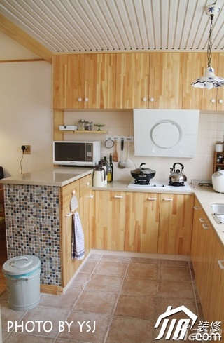 田园风格公寓小清新经济型80平米厨房橱柜设计图