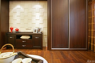中式风格三居室大气原木色豪华型140平米以上茶室装修图片
