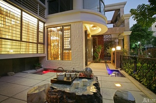 中式风格三居室大气原木色豪华型140平米以上庭院设计图纸