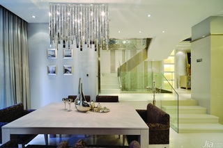 简约风格别墅艺术冷色调豪华型140平米以上餐厅餐桌效果图