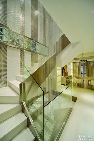 简约风格别墅冷色调豪华型140平米以上楼梯效果图