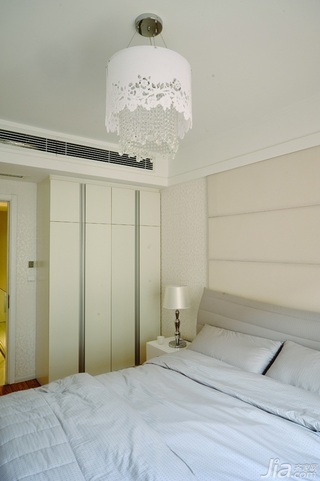简约风格别墅冷色调豪华型140平米以上卧室床图片