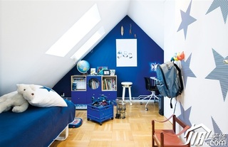 北欧风格二居室小清新经济型儿童房背景墙设计