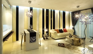 混搭风格公寓大气冷色调豪华型100平米客厅吧台沙发图片