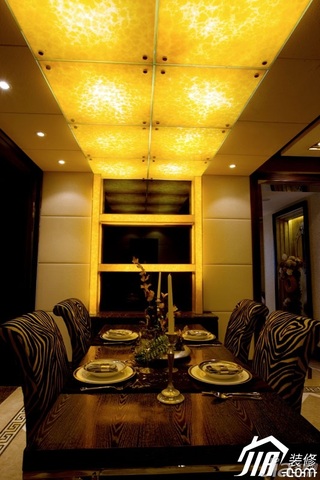 欧式风格二居室奢华豪华型110平米餐厅餐桌效果图