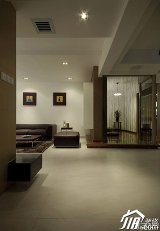 简约风格公寓咖啡色豪华型100平米客厅过道装修效果图