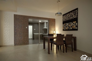 简约风格公寓咖啡色豪华型100平米餐厅餐桌效果图