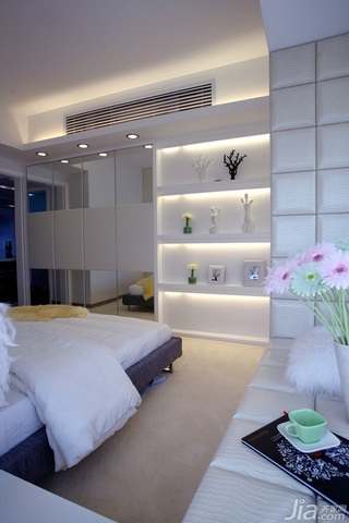 混搭风格二居室大气豪华型110平米卧室床图片
