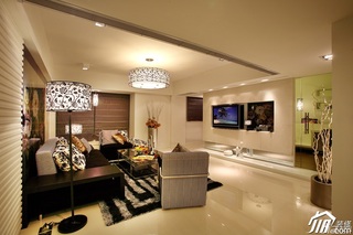 混搭风格二居室奢华冷色调豪华型110平米客厅沙发效果图