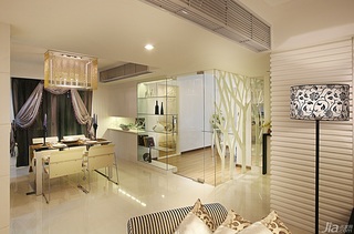 混搭风格二居室奢华冷色调豪华型110平米客厅灯具效果图