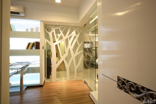 混搭风格二居室奢华冷色调豪华型110平米书房过道设计图纸