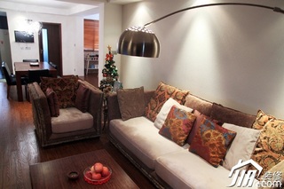 日式风格三居室温馨暖色调富裕型90平米客厅沙发效果图