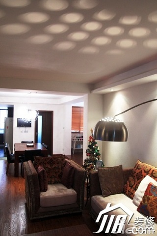 日式风格三居室温馨暖色调富裕型90平米客厅沙发效果图