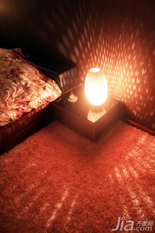 日式风格三居室温馨暖色调富裕型90平米灯具效果图