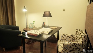 日式风格三居室温馨暖色调富裕型90平米书房书桌效果图