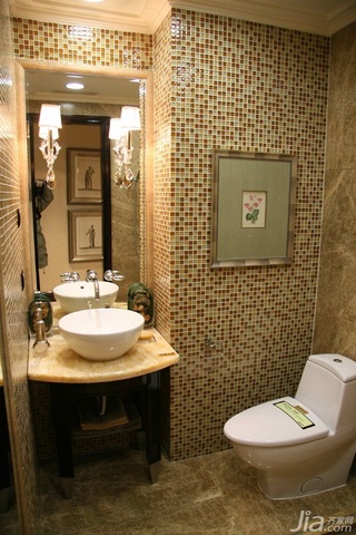 简约风格二居室大气暖色调豪华型浴室柜图片
