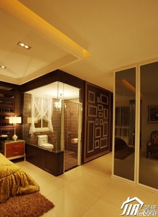 新古典风格二居室稳重原木色豪华型卧室装修效果图