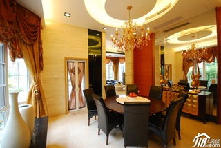 欧式风格别墅艺术豪华型餐厅餐桌效果图