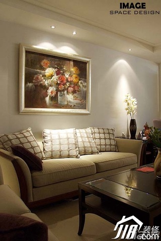 欧式风格二居室浪漫富裕型客厅沙发背景墙沙发效果图