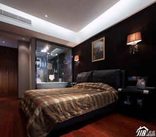 简约风格复式稳重白色豪华型卧室床效果图