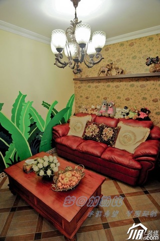 地中海风格小户型富裕型80平米客厅沙发效果图