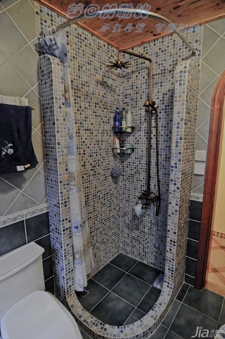 地中海风格小户型富裕型80平米淋浴房设计图纸