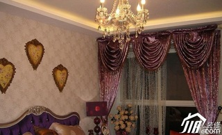 中式风格复式15-20万120平米卧室窗帘图片