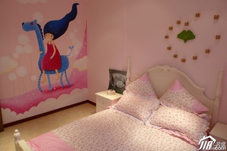混搭风格别墅古典豪华型卧室床图片