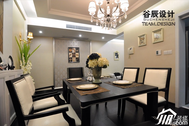 公寓装修,富裕型装修,简约风格,餐厅,餐桌,灯具,艺术