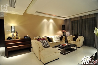 简约风格三居室时尚富裕型130平米客厅沙发白领家装图