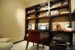 简约风格三居室时尚富裕型130平米书房书桌白领家装图片