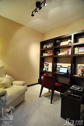 简约风格三居室时尚富裕型130平米书房书桌白领家居图片