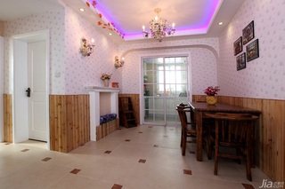 田园风格一居室温馨白色富裕型80平米餐厅壁纸效果图