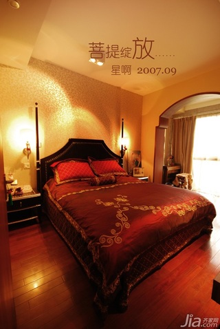 东南亚风格别墅舒适富裕型卧室床图片