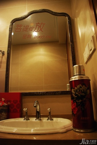 东南亚风格别墅富裕型卫生间洗手台效果图